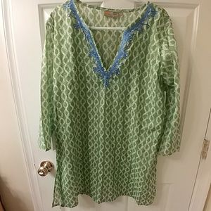 NWT Rock Flower Paper LG Cotton Long Sleeve Tunic